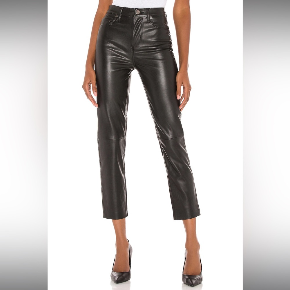 BlankNYC Vegan Leather Straight Leg Pant in Need You Tonight (size 25)